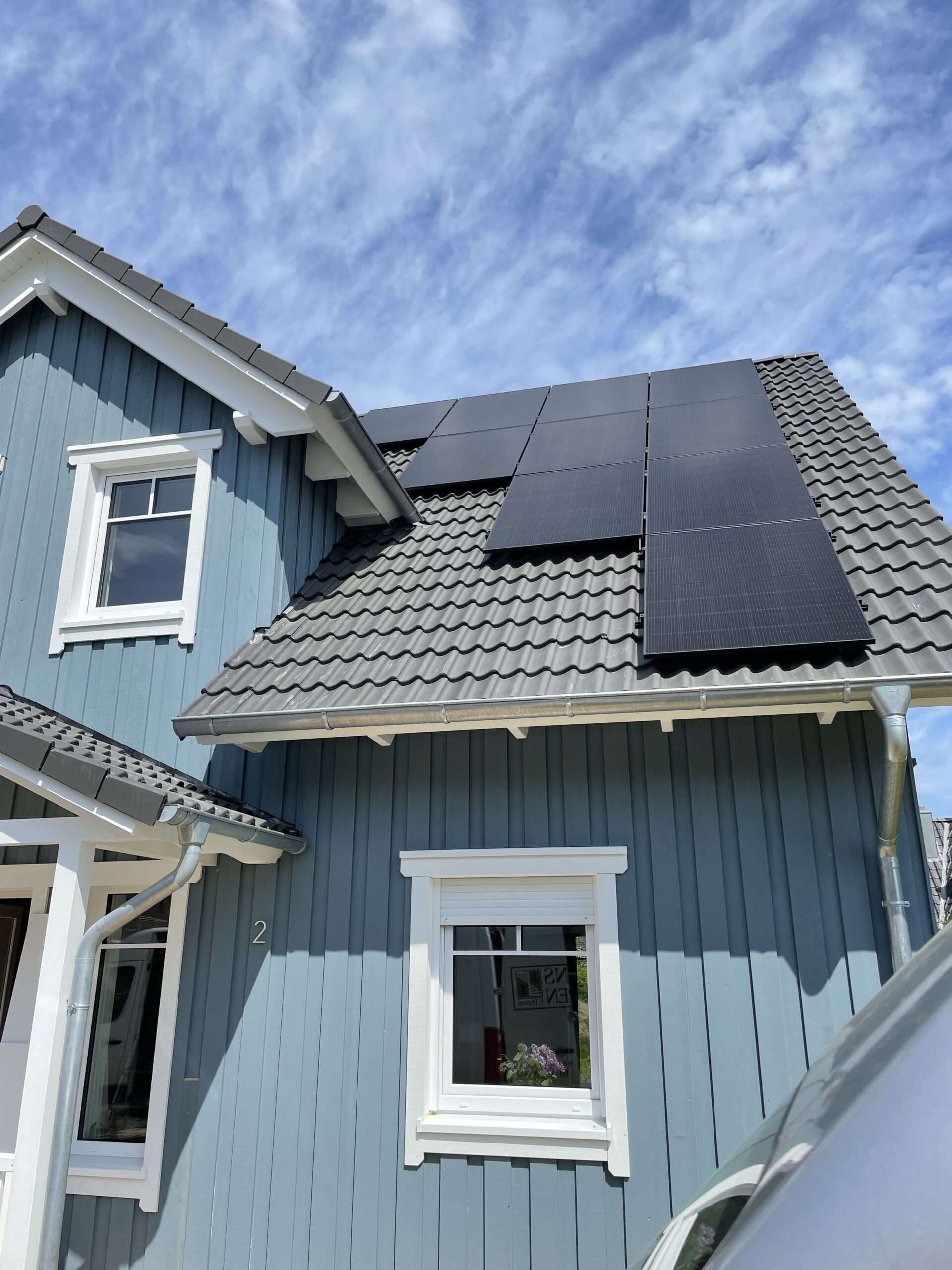 Dachanlage und einem Neubau